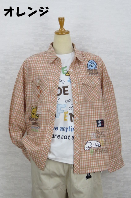 252-2001　薄手チェック長袖ブラウス　（綿50％、レーヨン50％）サイズ：Ｍ・Ｌ・ＸＬ