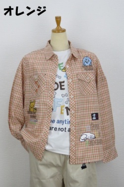 252-2001　薄手チェック長袖ブラウス　（綿50％、レーヨン50％）サイズ：Ｍ・Ｌ・ＸＬ