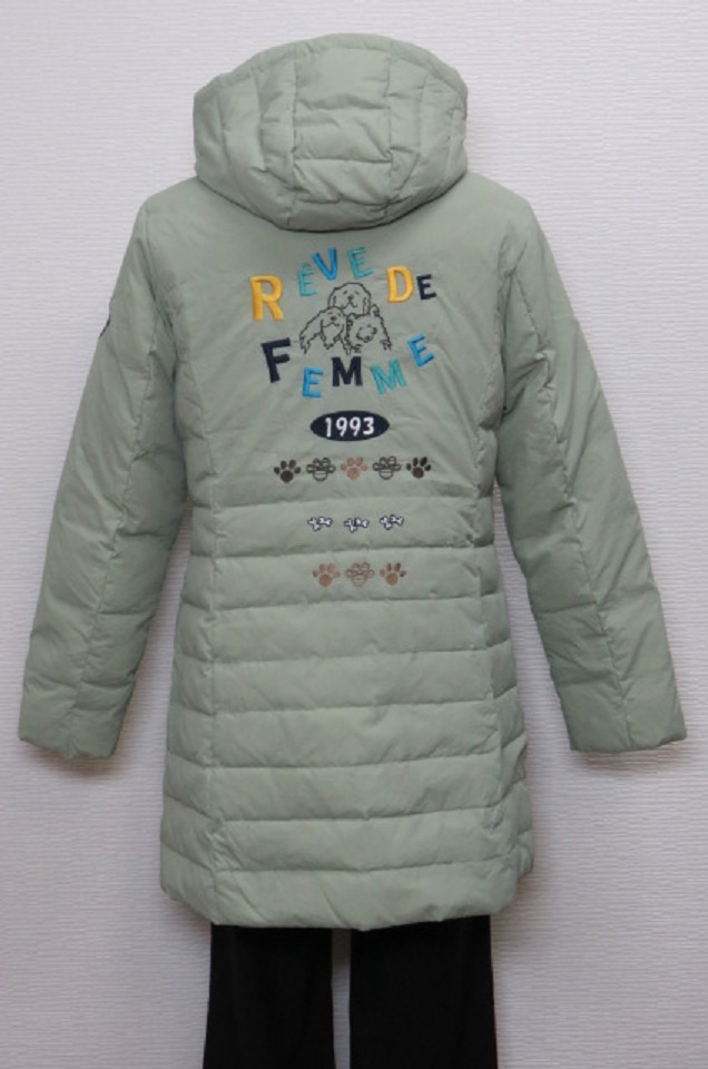 ダウン&フェザーグリーンコート