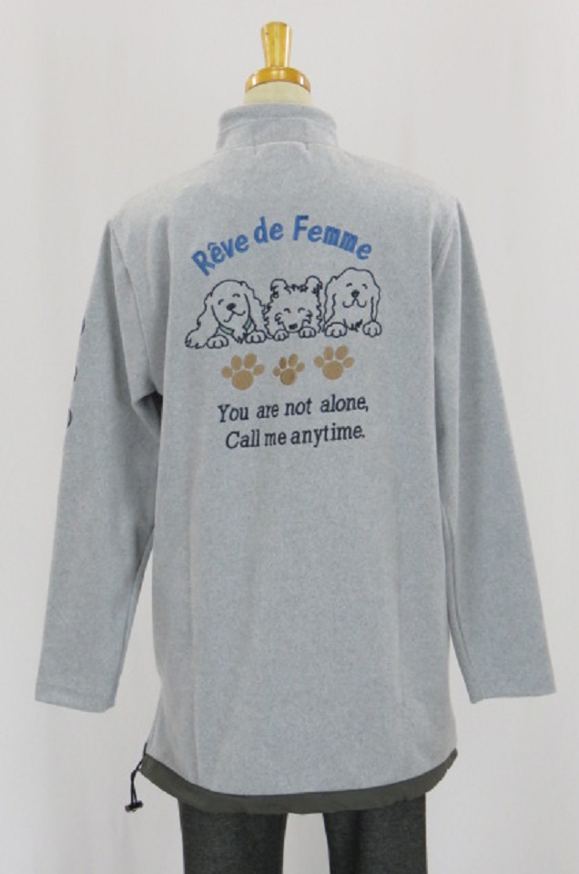 224-1005 長袖フリーストレーナーロング丈 (ポリ93％、ポリウレ7