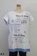 182-1015　ロング丈　半袖Tシャツ　（綿４７％、レーヨン４７％、ポリウレ６％）　サイズ：F