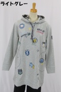 233-1003　チュニック丈薄手パーカー(綿80％、ポリ15％、ポリウレ5％)　サイズ：Ｍ・Ｌ・ＸＬ