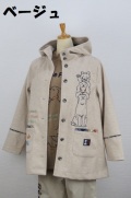 254-1008　フード付きフリースコート（ポリ80％、綿10％、アクリル10％）サイズ：Ｍ・Ｌ・ＸＬ