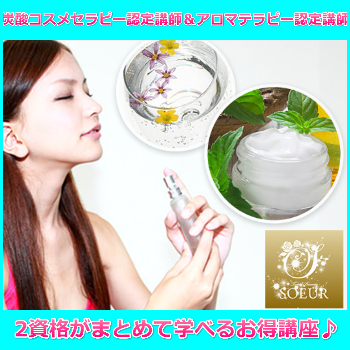 炭酸コスメセラピー認定講師＆アロマテラピー認定講師通信講座【送料無料】Ｗ資格取得