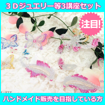 ３Ｄジュエリー＆３Ｄマタニティ＆３Ｄウェディング トリプル資格　通信講座【特殊シート付】