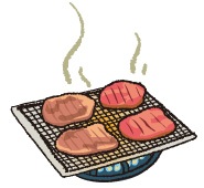 焼網で焼く