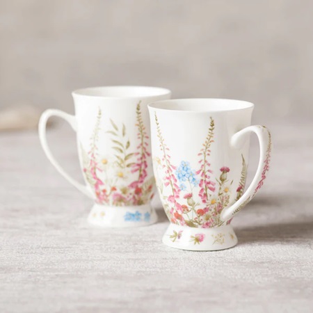 ★英国紅茶 Ringtons リントンズ 【ワイルドフラワー柄 マグカップ 2個セット】