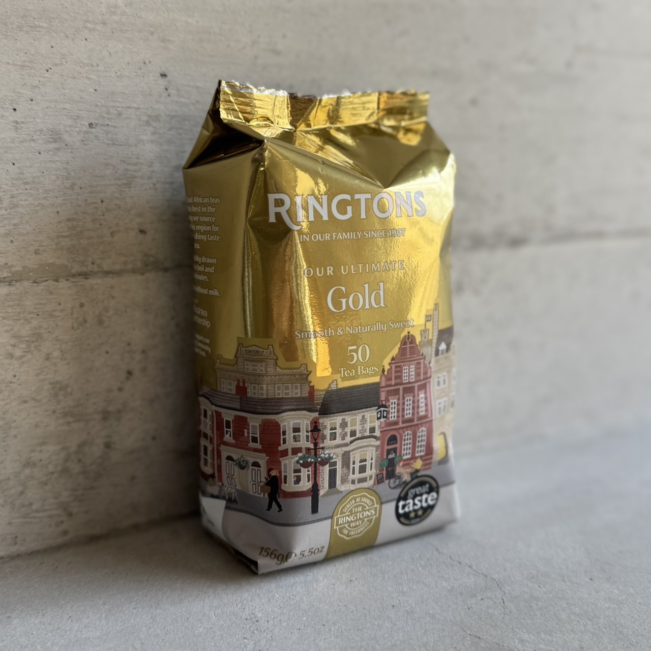 ■英国紅茶 Ringtons リントンズ【GOLD ゴールド】50包100杯分(茶葉150g)