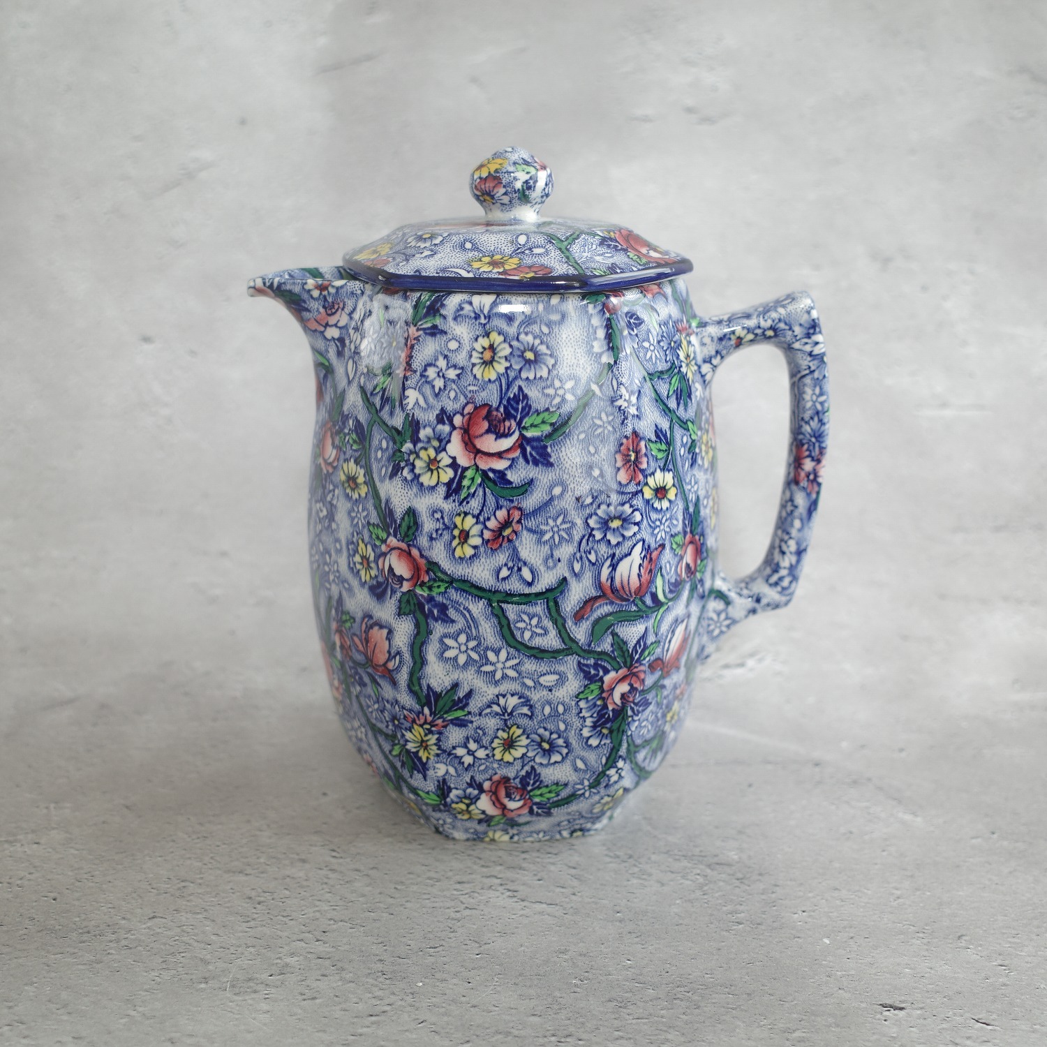 リントンズ】×【Maling Pottery】約100年前製造 オリジナル チンツ柄