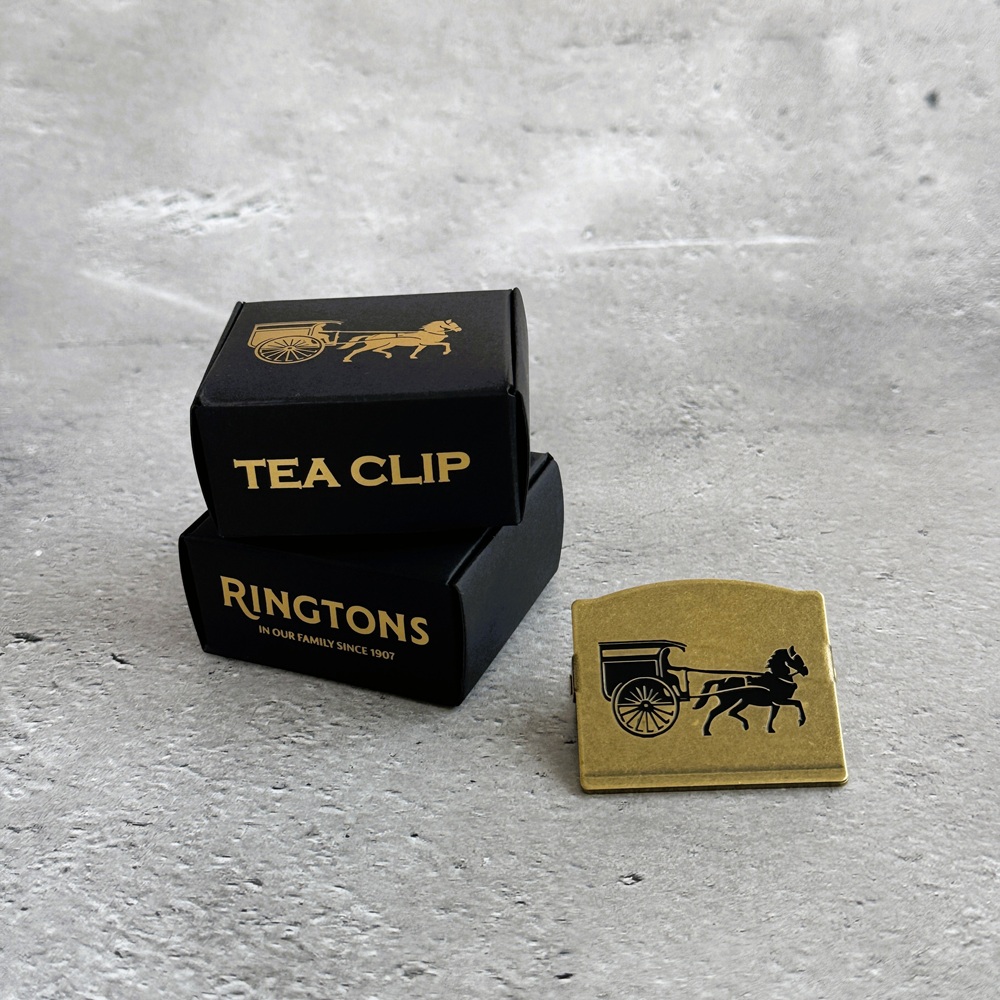 英国紅茶 Ringtons リントンズ【 紅茶保管用の真鍮製ティークリップ  】