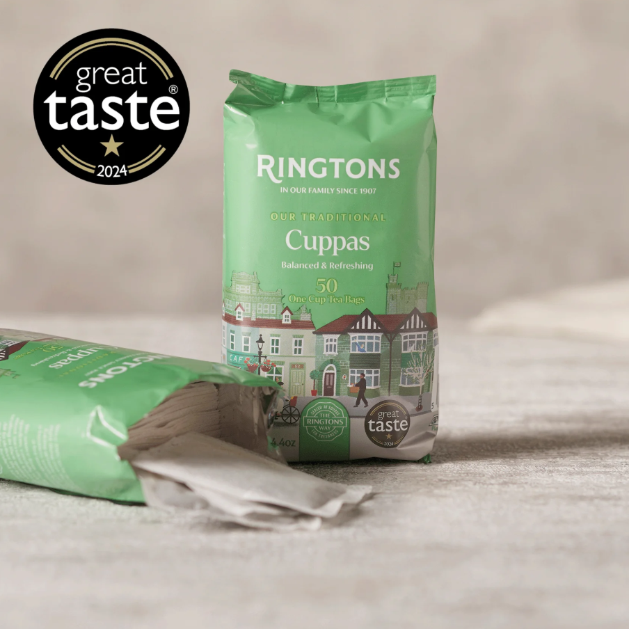 英国紅茶 Ringtons リントンズ【CUPPAS カッパス】50包50杯分(茶葉125g)