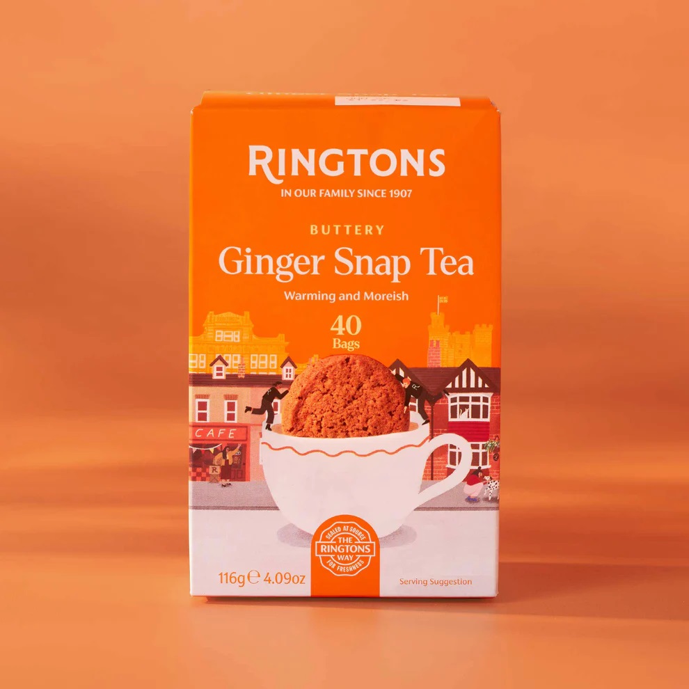 英国紅茶 リントンズ【GINGER SNAP TEA ジンジャースナップティー】40包40杯分 116ｇ