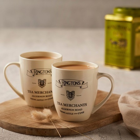 ■英国紅茶 Ringtons リントンズ【クラシック柄のマグカップ ２個セット】