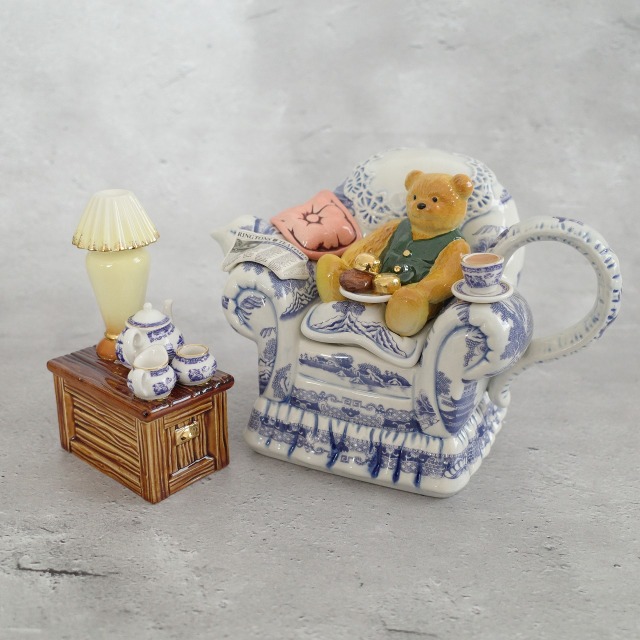 リントンズ テディーベア ポールカーデュー コレクタブル ティーポット リントンズ】×【Cardew社】 テディベアのティーポット ※チェスト付