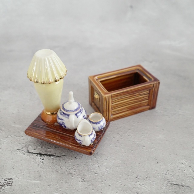 ロイヤルドルトン リアルオールドウィロー&テディベア ティーポット型置物 ロイヤルドルトン リアルオールドウィロー&テディベア ティーポット型