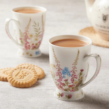 英国紅茶 Ringtons リントンズ【ワイルドフラワー柄 マグカップ 2個
