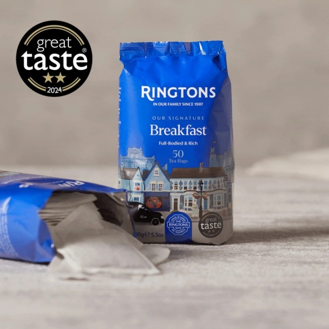 英国紅茶 Ringtons リントンズ【BREAKFAST ブレックファスト】50包100杯分(茶葉150g)