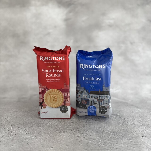 英国紅茶 Ringtons リントンズ 【ブレックファスト＆ショートブレッドペアリングセット】