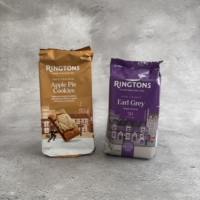 英国紅茶 Ringtons リントンズ 【アールグレイ＆アップルパイクッキーペアリングセット】