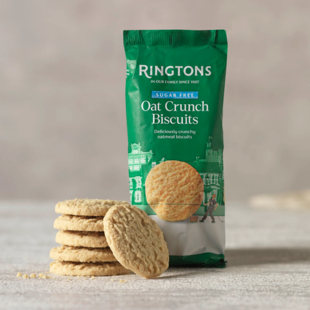 英国紅茶 Ringtons リントンズ【紅茶商が紅茶に合うレシピで作った オーツクランチビスケット】200g