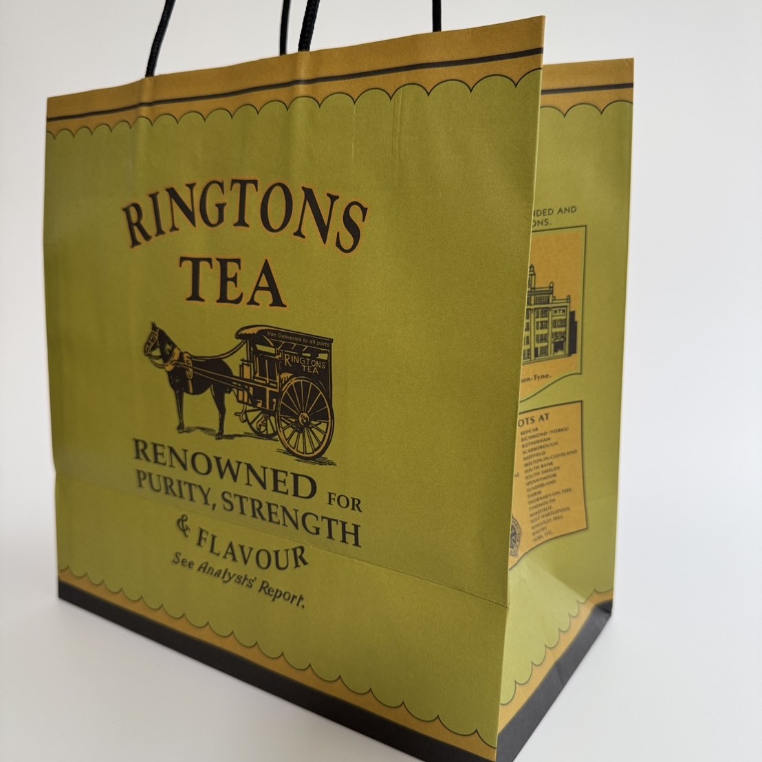 英国紅茶 Ringtons リントンズ トラディショナル紅茶缶デザインのギフトバッグ Mサイズ