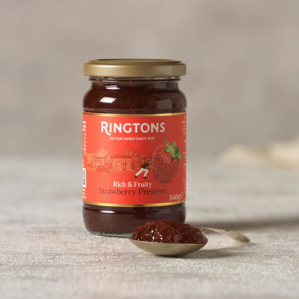 英国紅茶 Ringtons リントンズ【紅茶商オリジナル 英国産 ストロベリージャム】340g