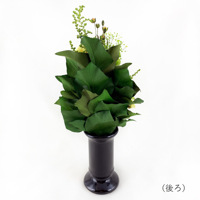 プリザーブドフラワー 仏花 仏壇用 デンファレ 菊　後ろ