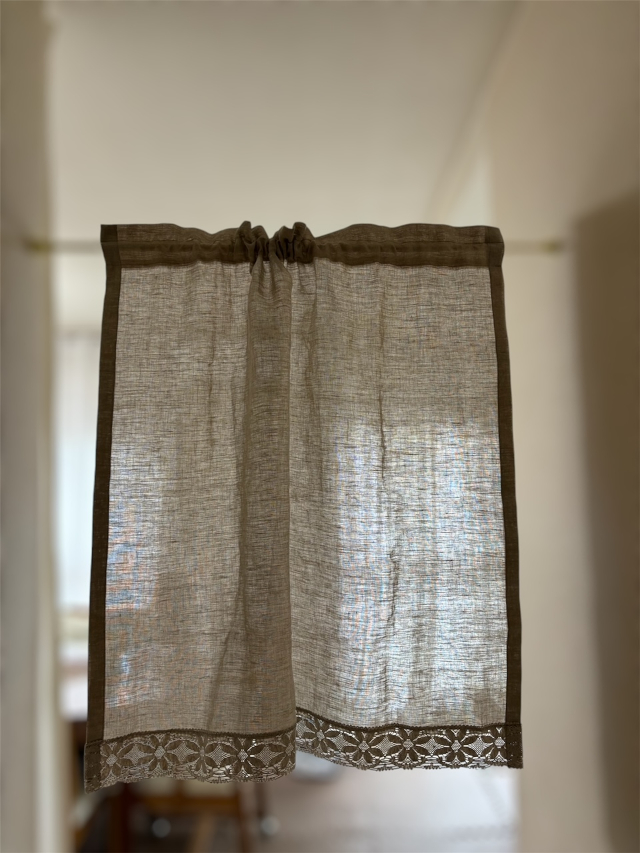 カフェカーテン　リノ　リサ　グレー　