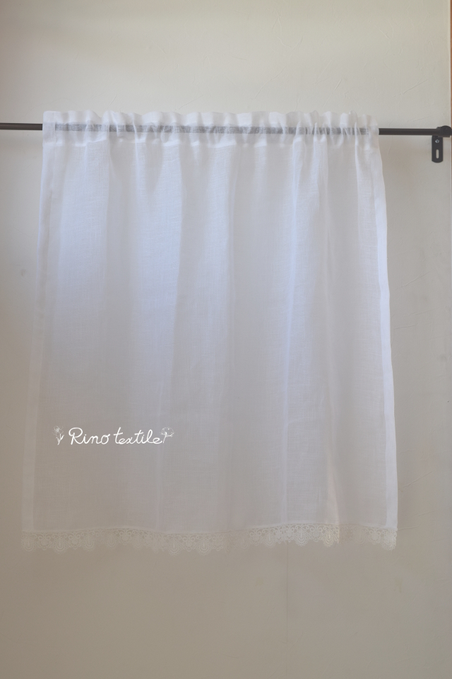 カフェカーテン　ケミカルレース　ココ　付き