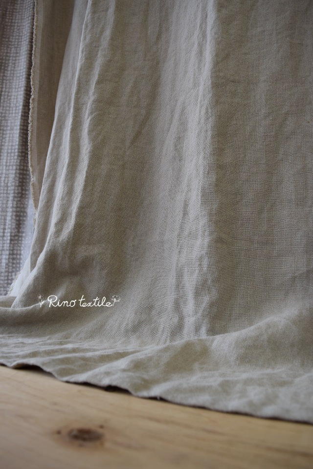 リネンカーテン　リノ　トワール　グレー