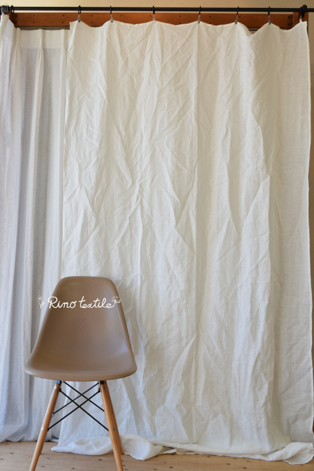 エントリー最大P14倍以上 (新品・未使用) リネンカーテン オーダー