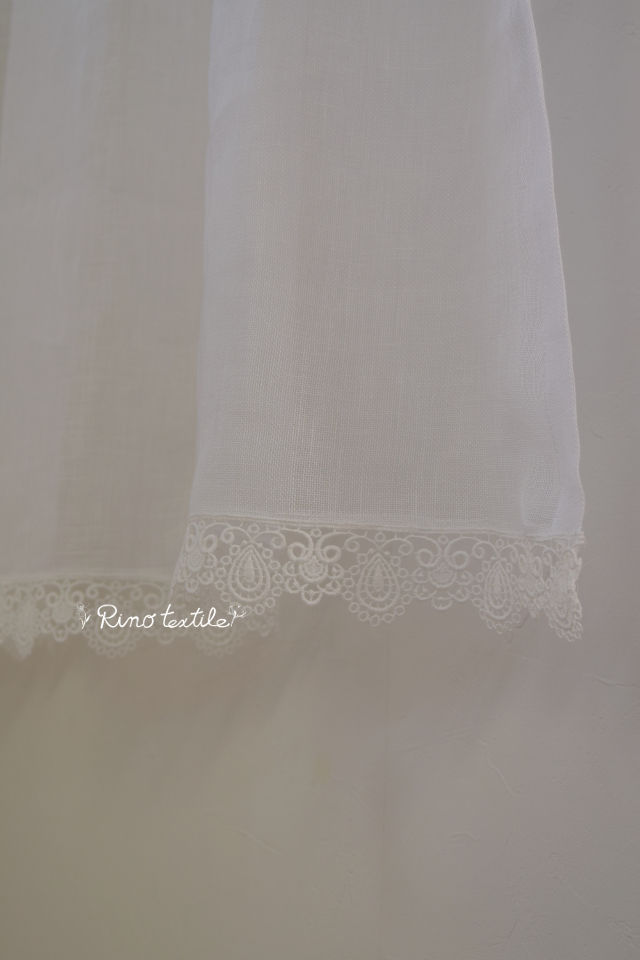 カフェカーテン　ケミカルレース　ココ　付き