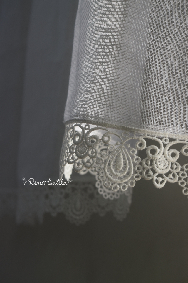 カフェカーテン　ケミカルレース　ココ　付き