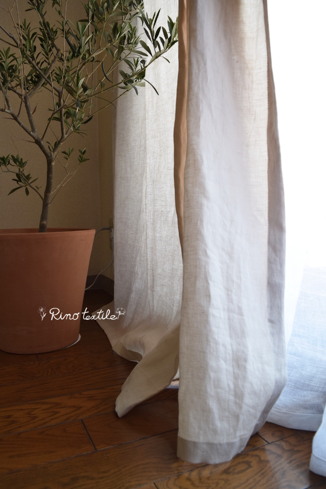 リネンカーテン【厚地 リノ メリノ 】 ノンプリーツカーテン