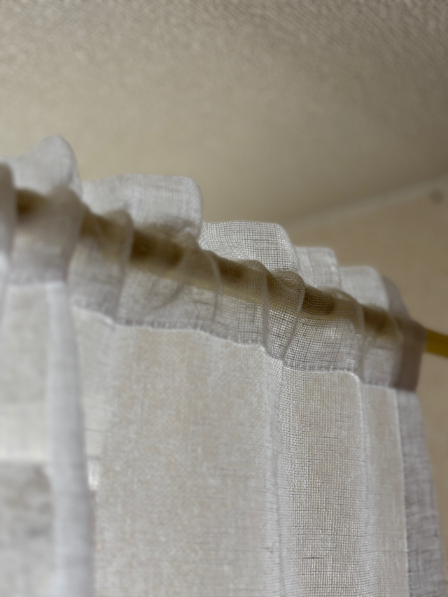 カフェカーテン　リノパリジェンヌ　飾りレース付き【ソワ】