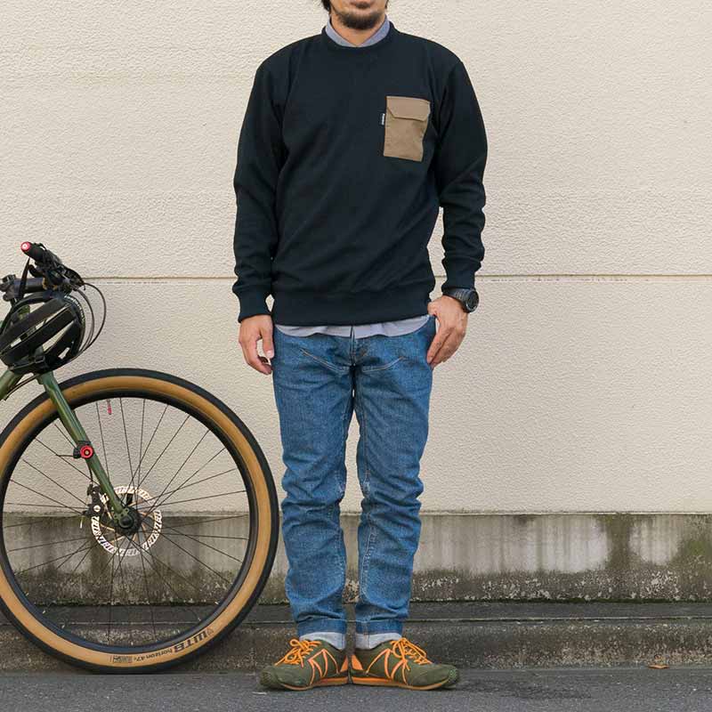 【４ポケットトレーナー】スウェットシャツ 背ポケット 吸汗速乾素材 定番アメカジ 日本製 No.2174