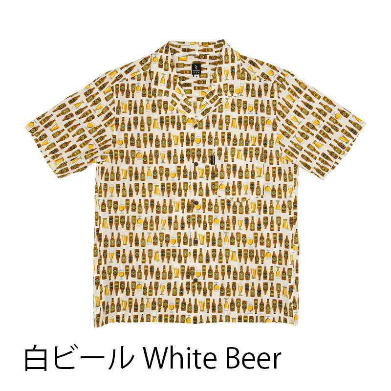 【サイクリストアロハ】BEER バックポケット リップルクロス 開襟 日本製 No.2279