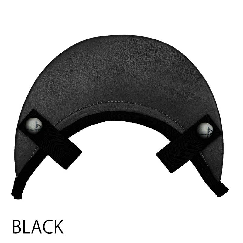 【カスク用バイザー】ツバ 牛革製 スナップボタンで着脱可 No.4009