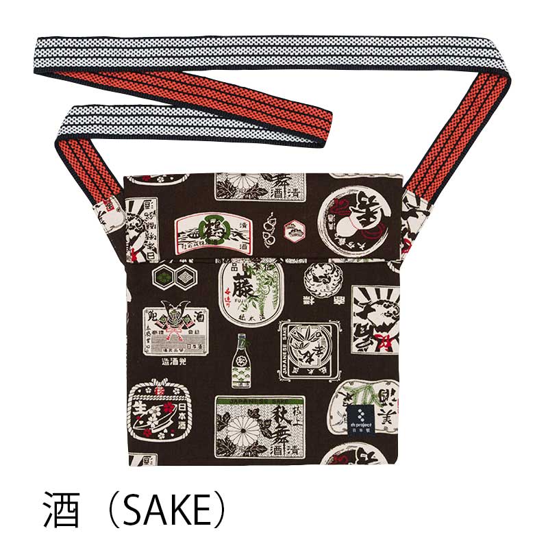 【MAIDOサコッシュ小】柄物 前掛け紐 ショルダーバッグ A4サイズ 日本製 No.5138【ネコポス可】