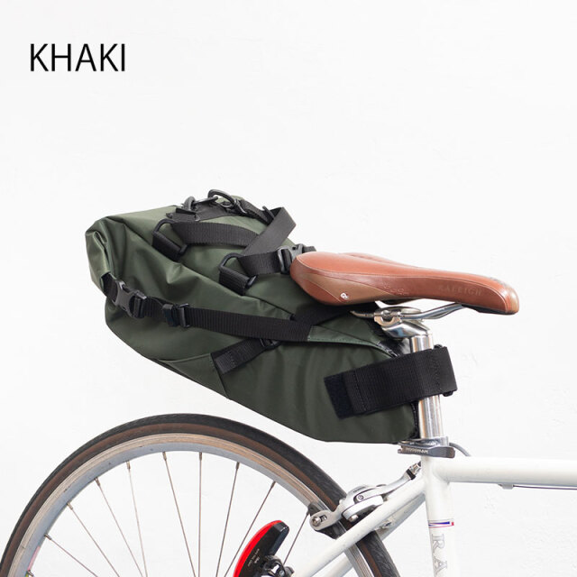 【トラベルサドルバッグ14L】 リュックに変形 バイクパッキング 大型 ロールトップ 取付金具不要 日本製 No.1050