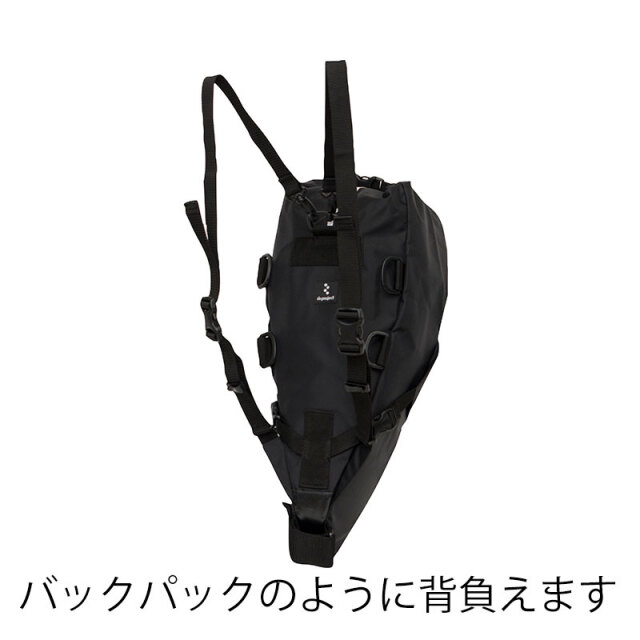 【トラベルサドルバッグ14L】 リュックに変形 バイクパッキング 大型 ロールトップ 取付金具不要 日本製 No.1050