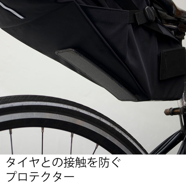 【トラベルサドルバッグ14L】 リュックに変形 バイクパッキング 大型 ロールトップ 取付金具不要 日本製 No.1050