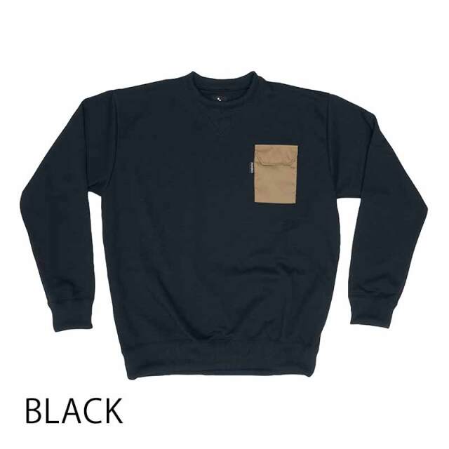 ４ポケットトレーナー スウェットシャツ 背ポケット 吸汗速乾素材 定番アメカジ 日本製 No