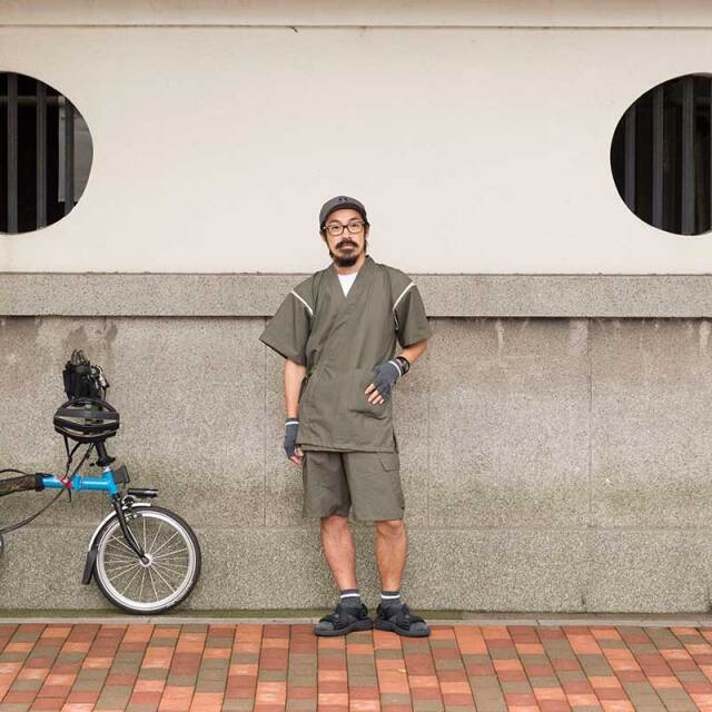 THE JINBEI】甚平 吸汗速乾・接触冷感 Coolmax 背ポケット アウトドア