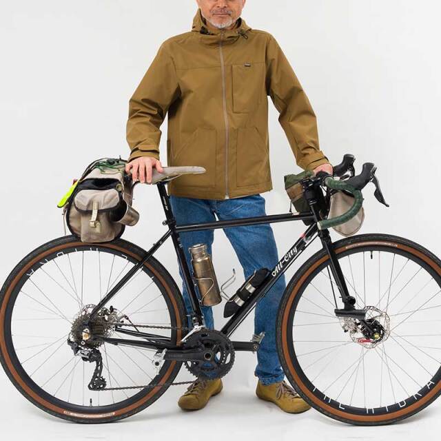 【バイクマンパーカーLight】動きやすい MoveFit(R)ストレッチ 撥水 防風 背ポケット フード付 日本製 No.2187