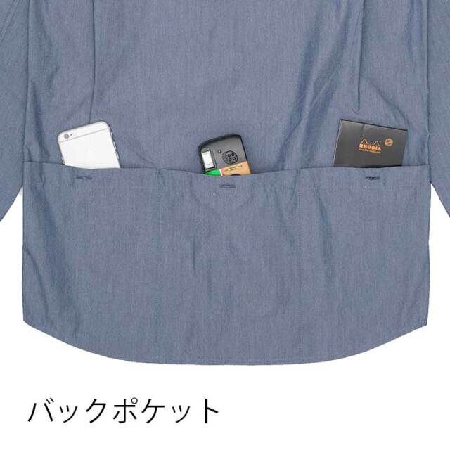 【プロツアラーシャツ】高耐久性 吸汗速乾に優れたトラベルシャツ コーデュラ 背ポケット 長袖 日本製 No2200