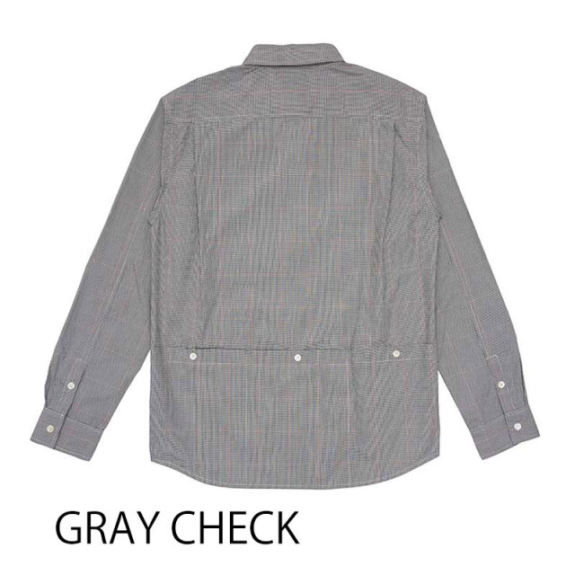 【プロツアラーシャツ】高耐久性 吸汗速乾に優れたトラベルシャツ コーデュラ 背ポケット 長袖 日本製 No2200