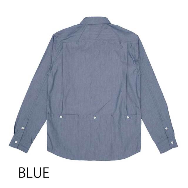 【プロツアラーシャツ】高耐久性 吸汗速乾に優れたトラベルシャツ コーデュラ 背ポケット 長袖 日本製 No2200