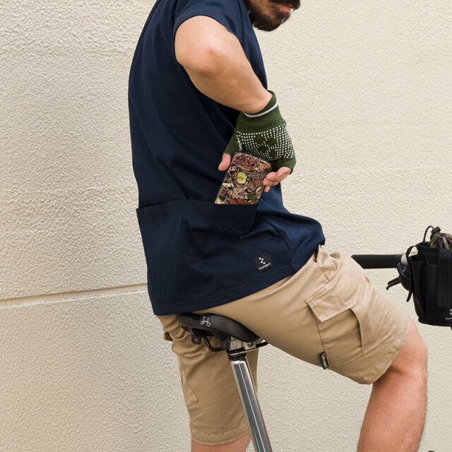 【4ポケットT MULTi EFFECT】Tシャツ 汗染み軽減 UVカット 吸汗速乾 接触冷感 ポケT 胸ポケット 背ポケット 吸汗速乾 日本製 No.2208