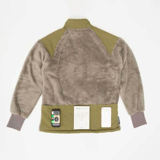 【サイクルフリース】両面 長パイル フリース 毛布のように暖かい 背ポケット 日本製 No.2216